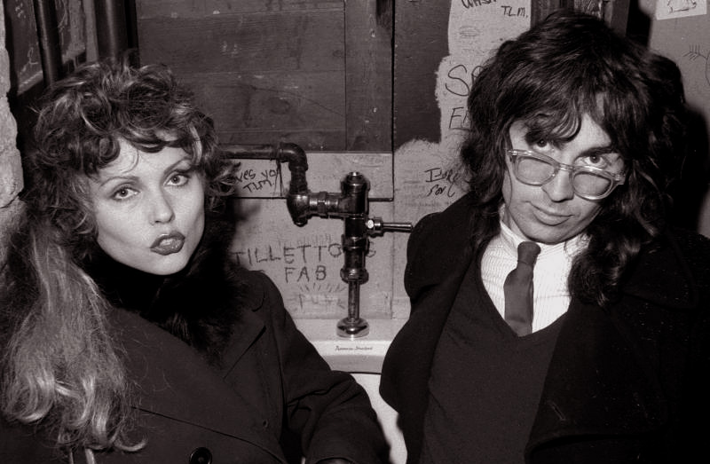 Debbie and Chris in the CBGB toilets.